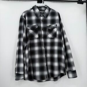 The dixxon flannel black plaid xl